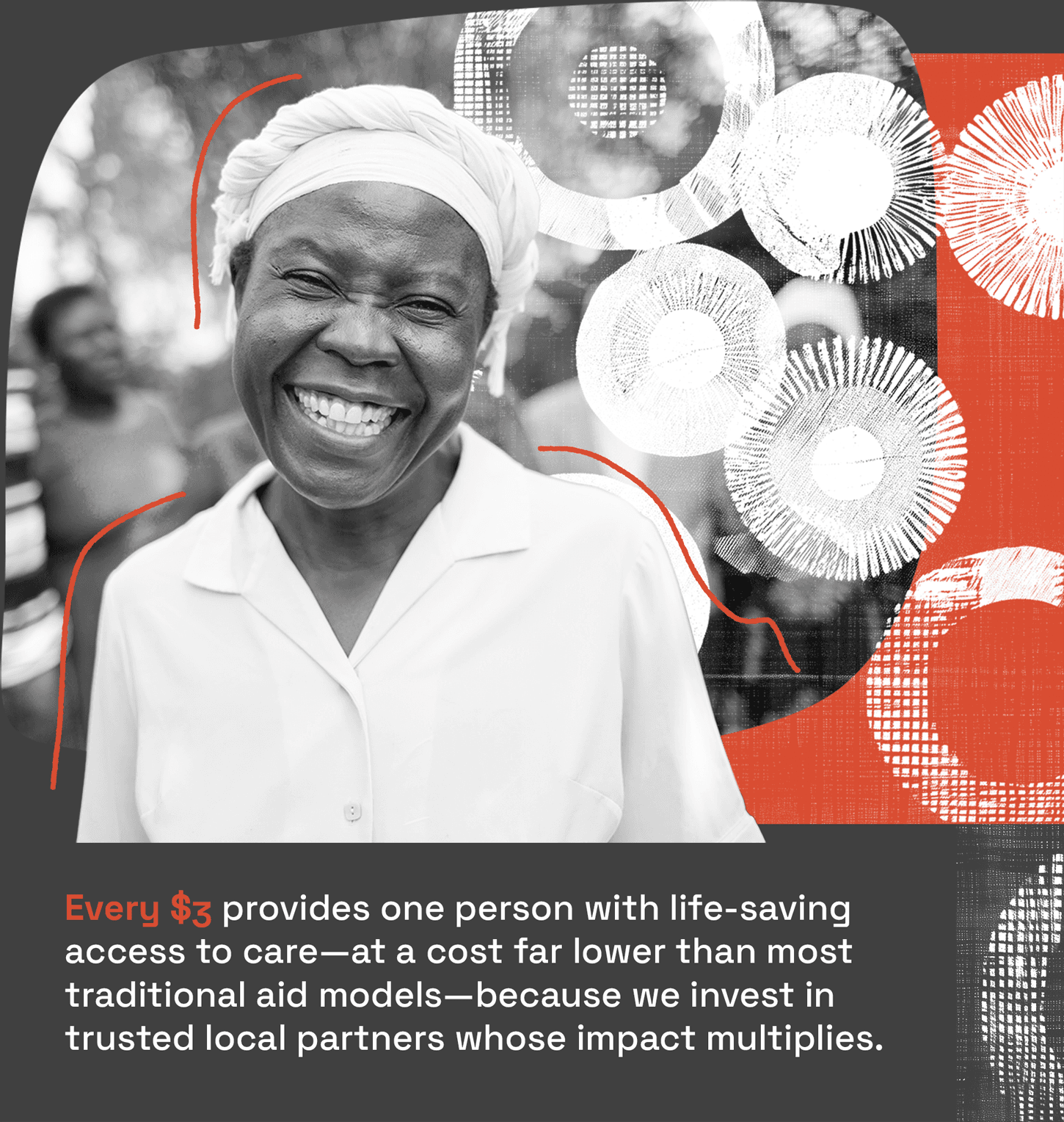 Woman smiling graphic